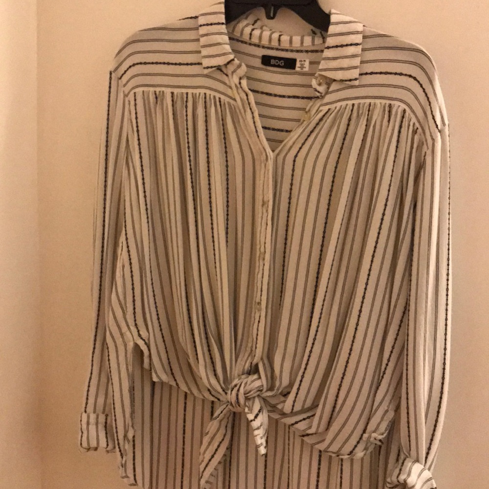 Striped button down flannel